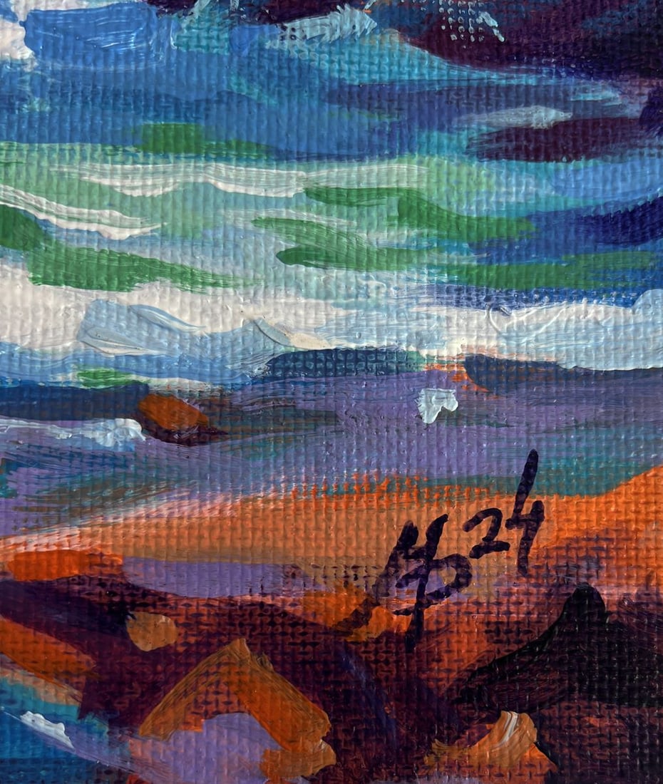 Acrylic painting The sound of sea waves Mykhailo Patskan - 9
