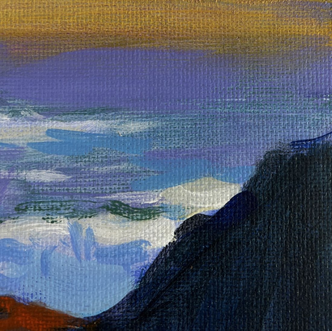 Acrylic painting The fusion of sunset and sea Mykhailo Patskan - 4