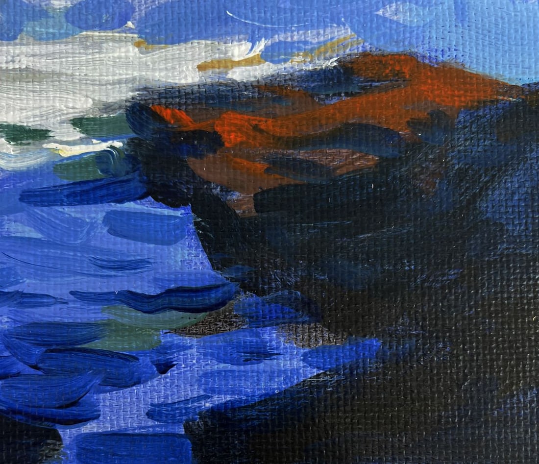 Acrylic painting The fusion of sunset and sea Mykhailo Patskan - 8
