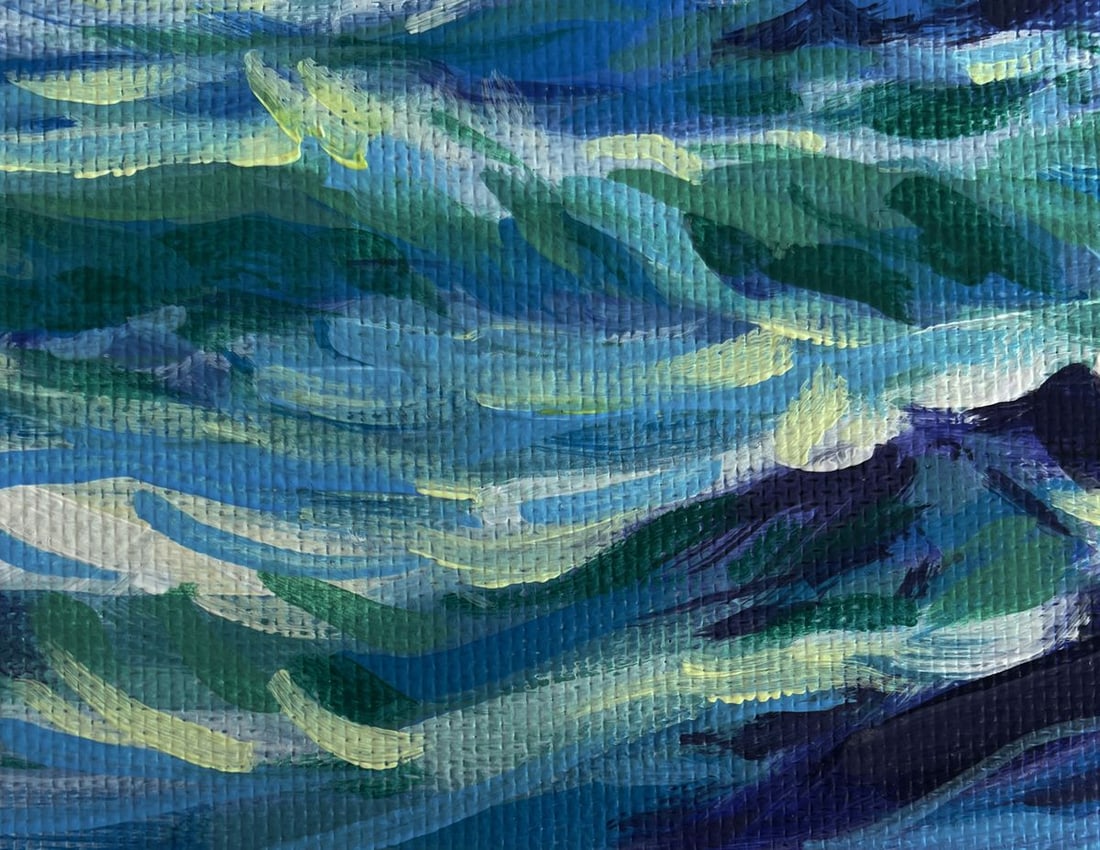 Acrylic painting A sea storm is beginning Mykhailo Patskan - 8