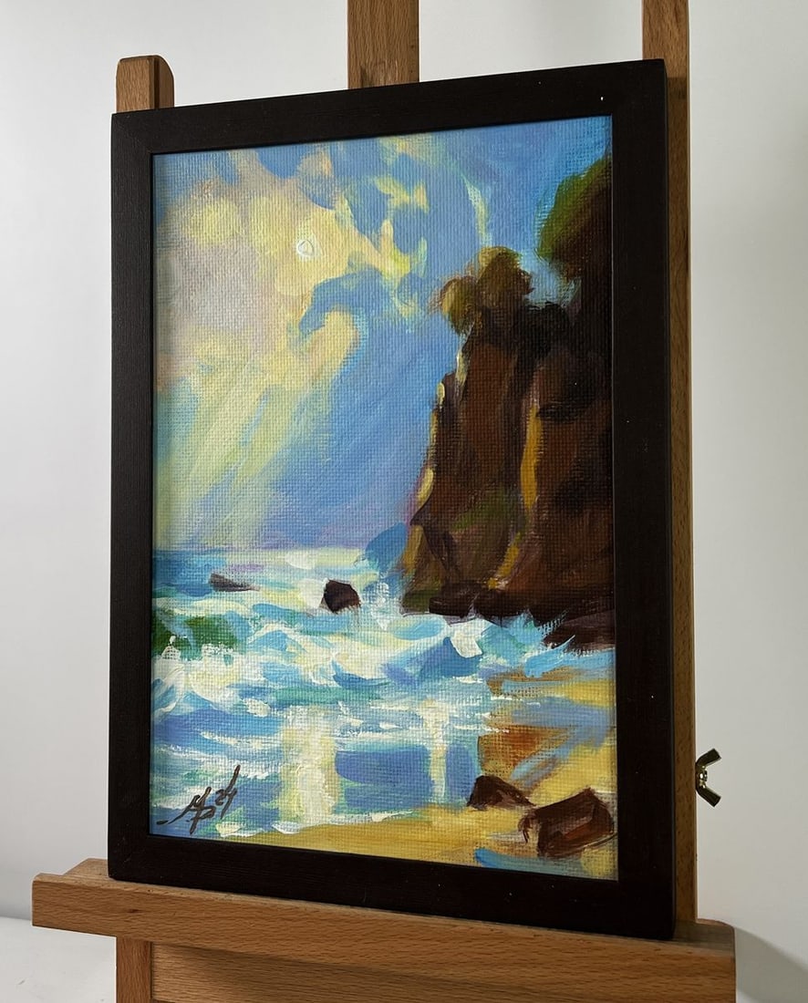 Acrylic painting Summer seashore Mykhailo Patskan - 2