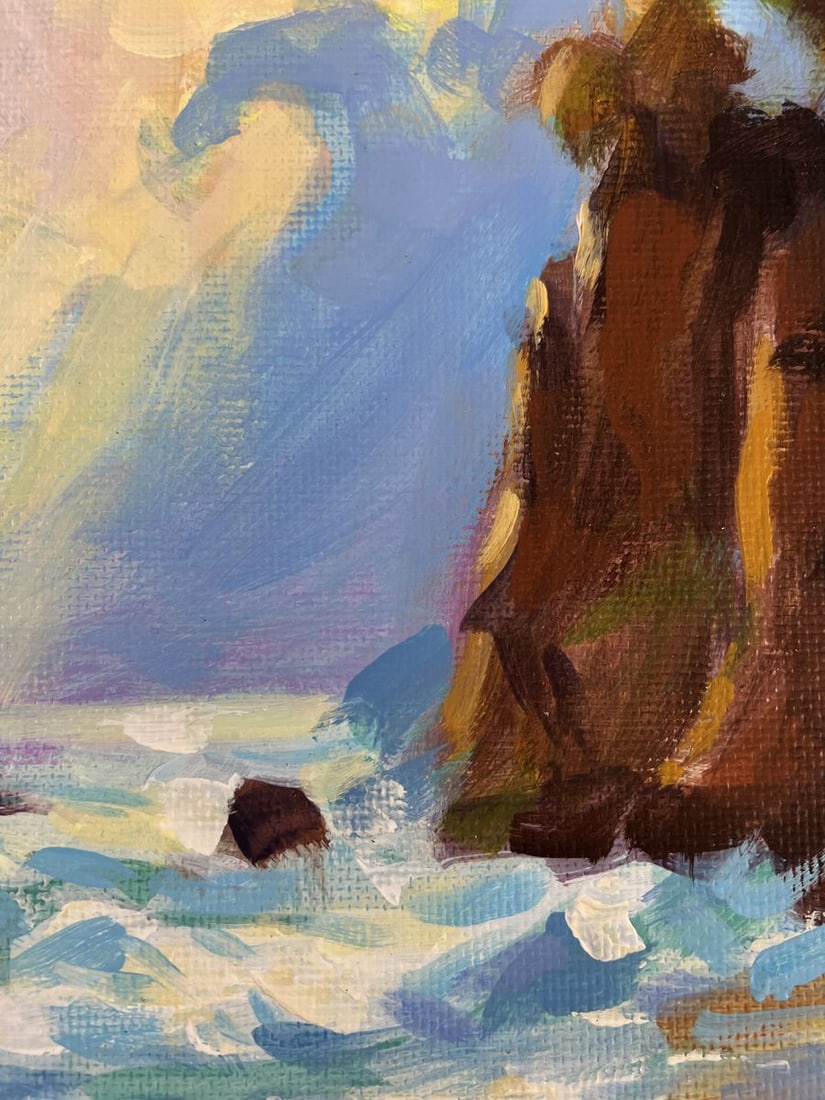 Acrylic painting Summer seashore Mykhailo Patskan - 6