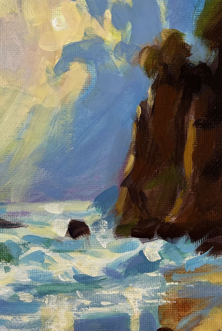 Acrylic painting Summer seashore Mykhailo Patskan - 8