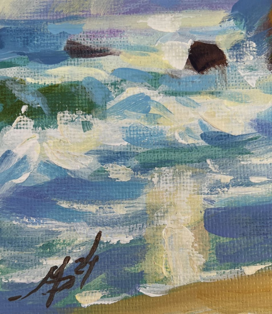 Acrylic painting Summer seashore Mykhailo Patskan - 9