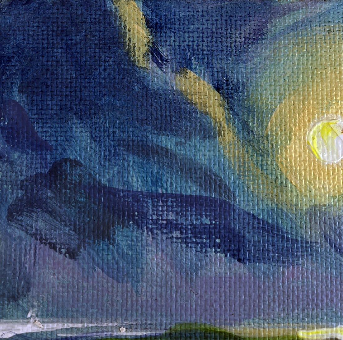 Acrylic painting Raging waves at sunset Mykhailo Patskan - 6