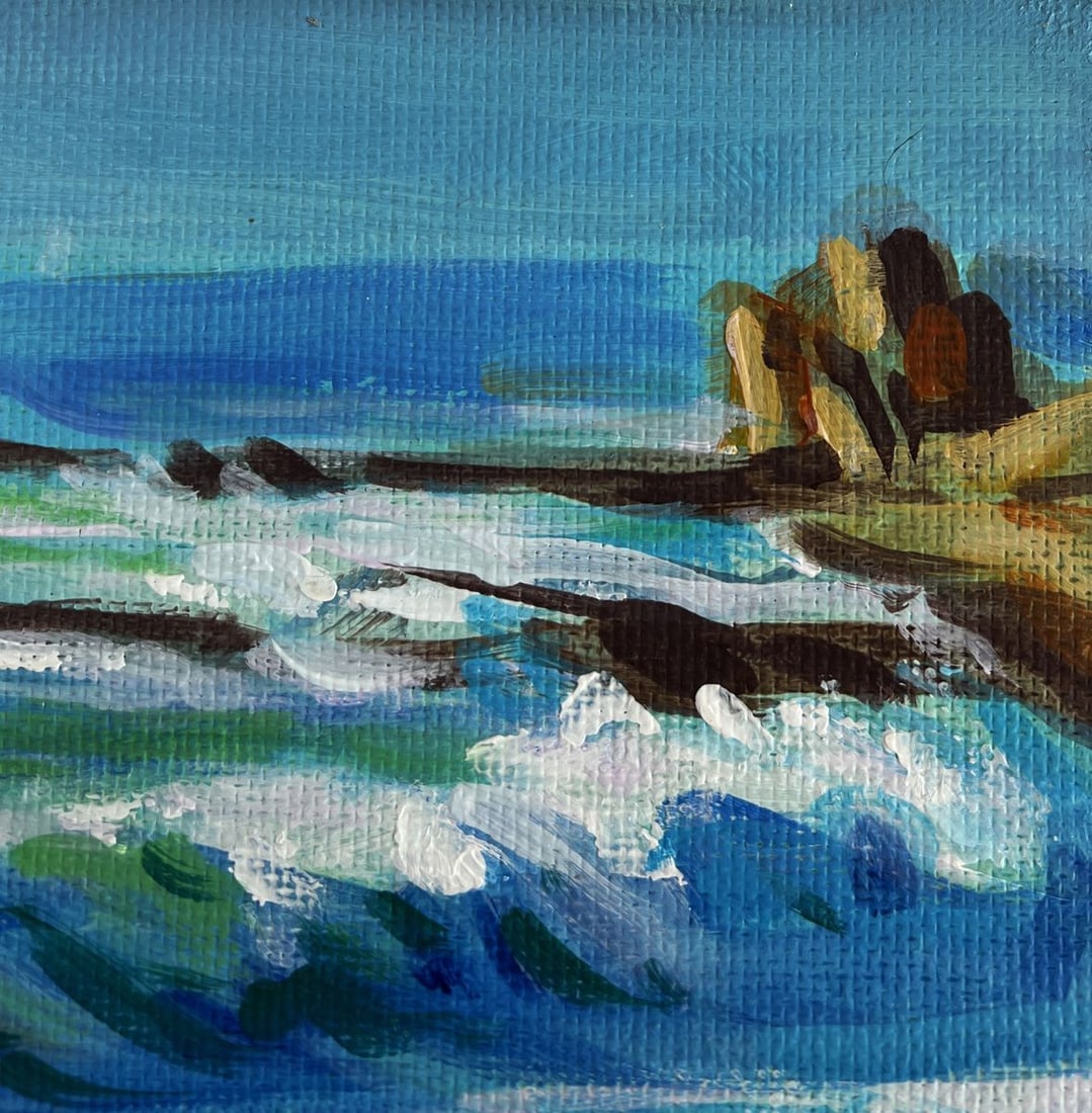 Acrylic painting Sea waves on the shore Mykhailo Patskan - 4
