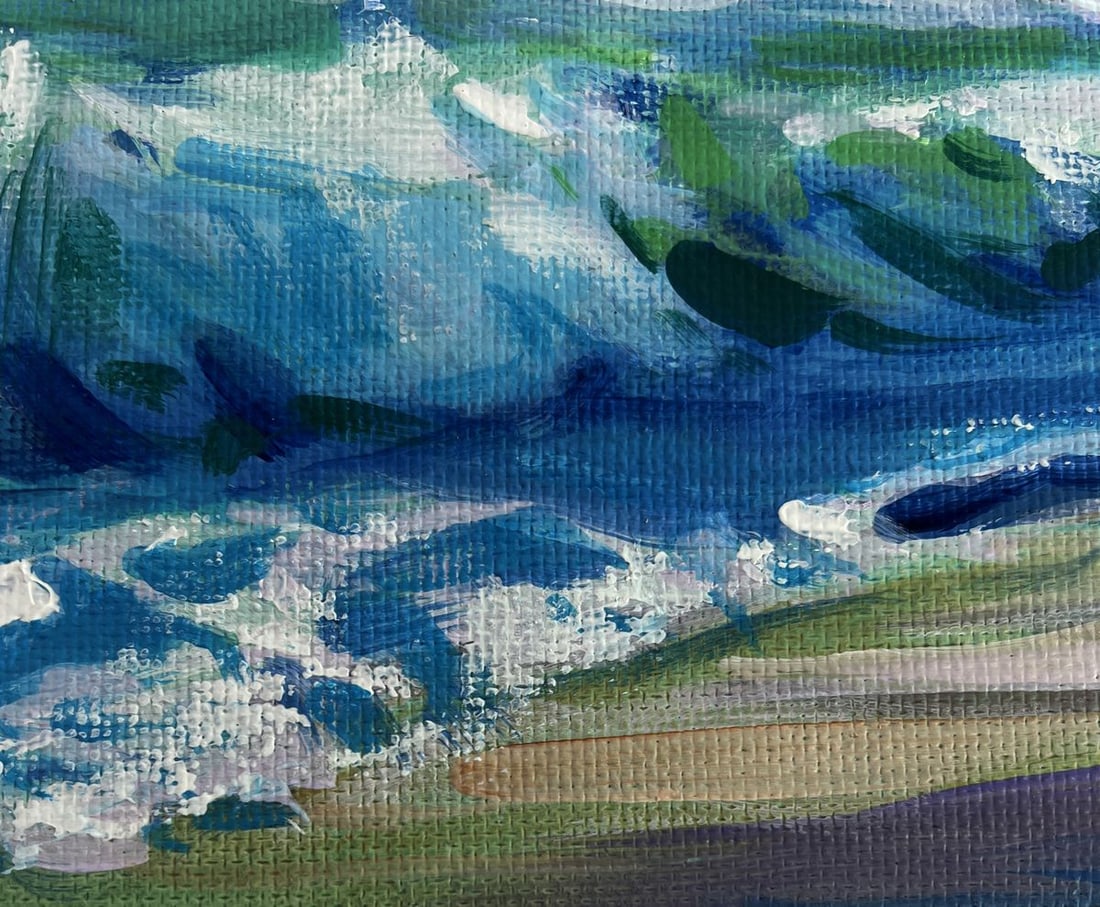 Acrylic painting Sea waves on the shore Mykhailo Patskan - 8