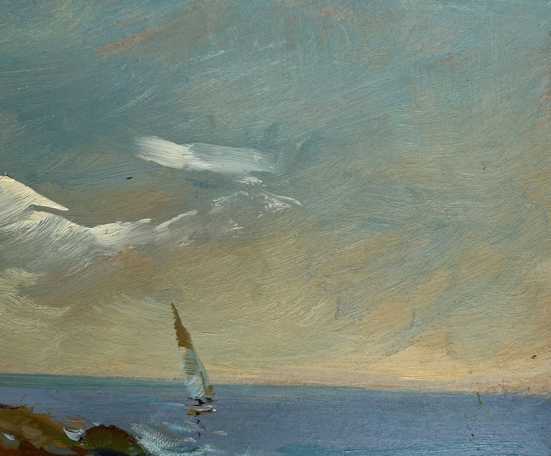Oil painting Admire the sunset at sea Yuriy Suprunchuk - 4