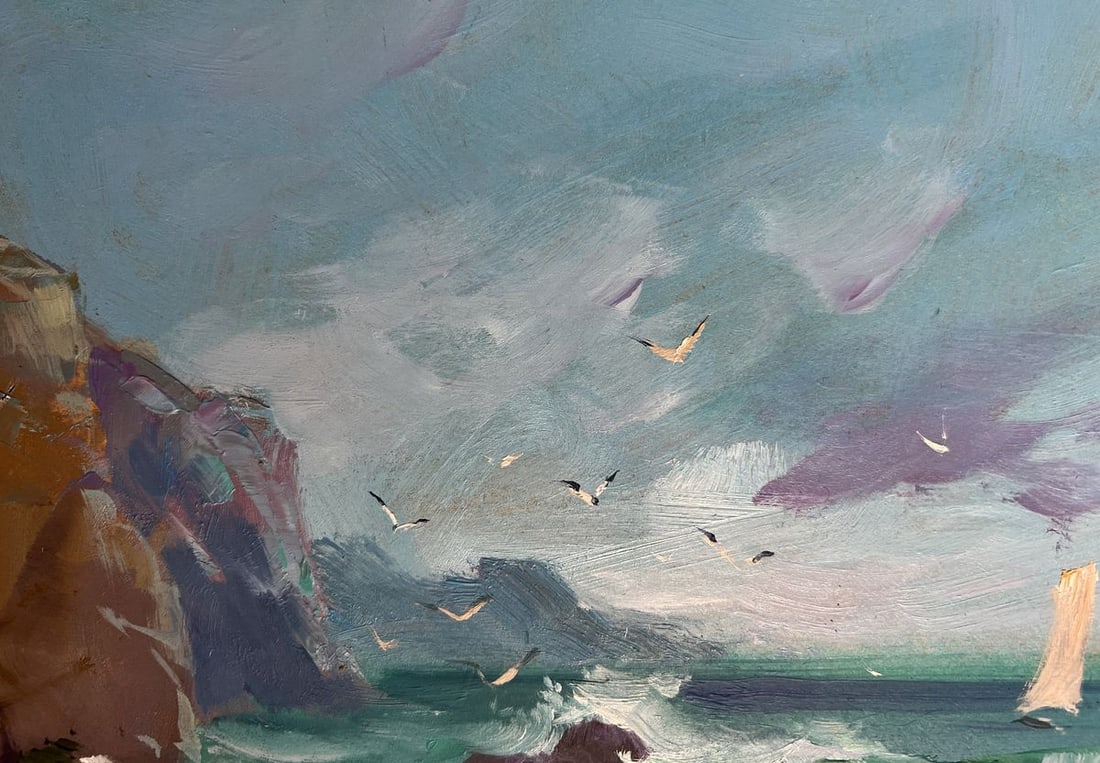 Oil painting Seagulls flying over the sea Yuriy Suprunchuk - 5