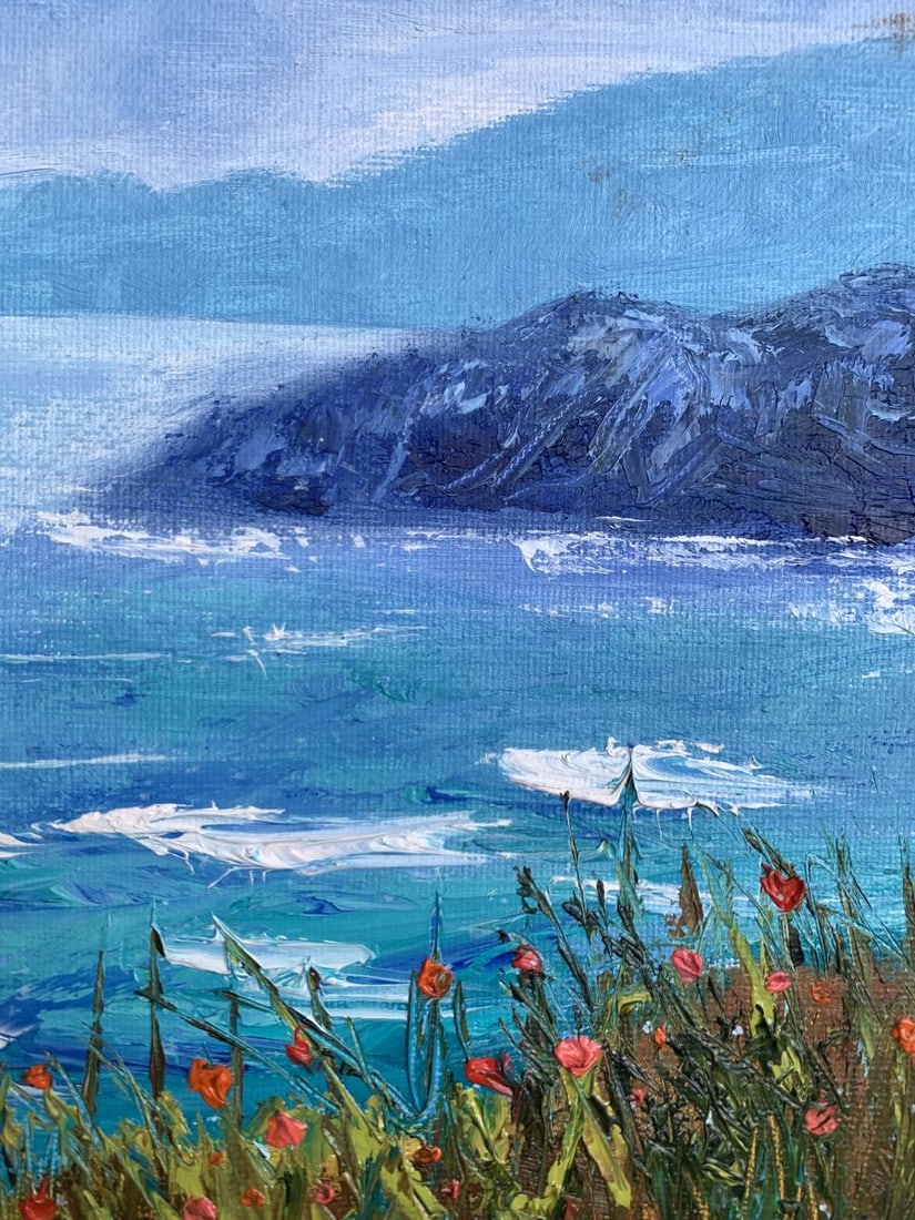 Oil painting Calm sea Tatyana Derdey - 9