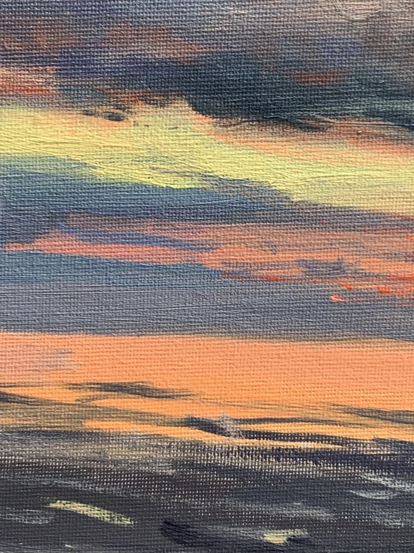 Oil painting Sunset at sea Tatyana Derdey - 5