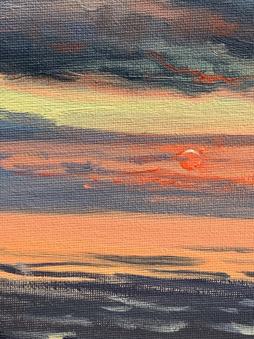 Oil painting Sunset at sea Tatyana Derdey - 6