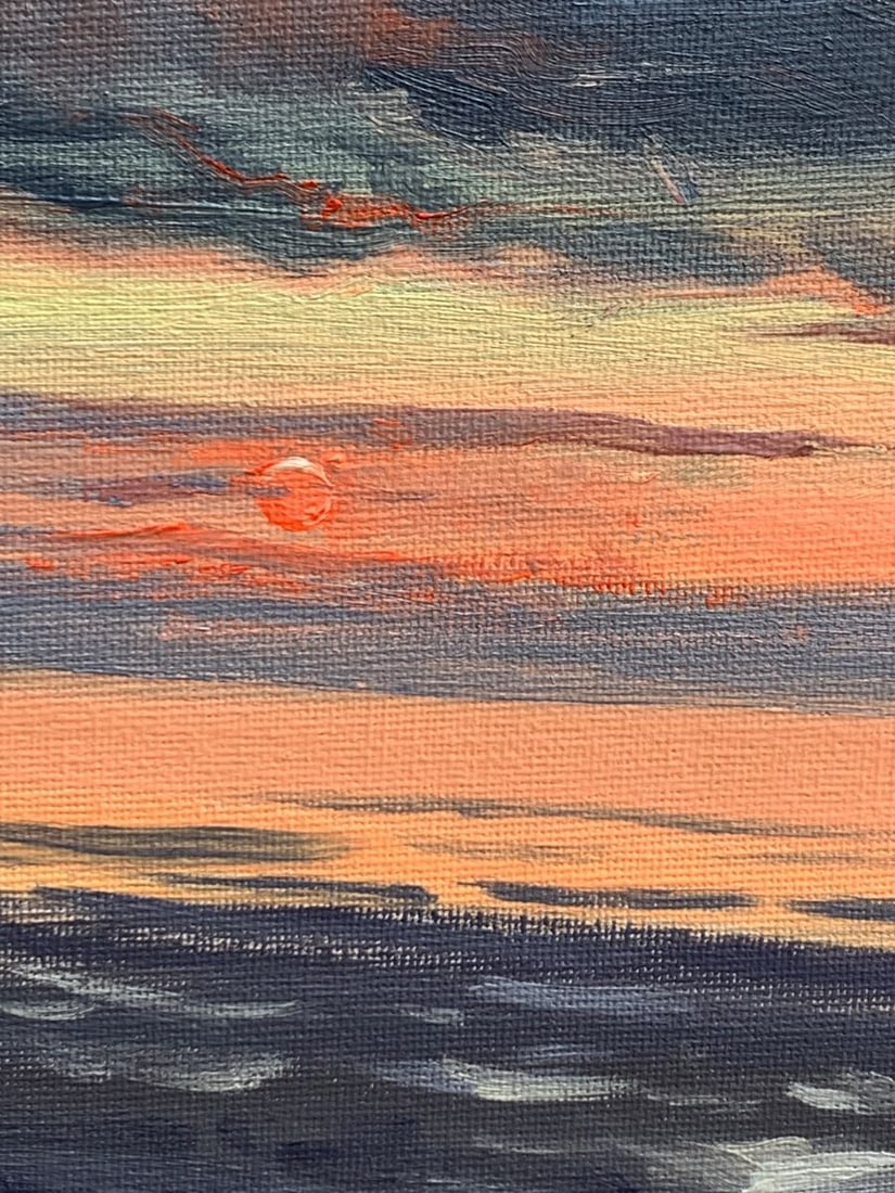 Oil painting Sunset at sea Tatyana Derdey - 7