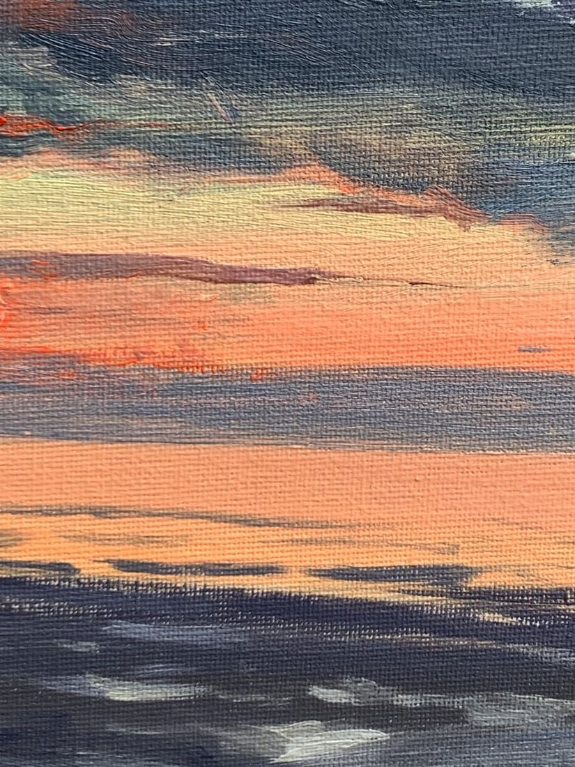 Oil painting Sunset at sea Tatyana Derdey - 8