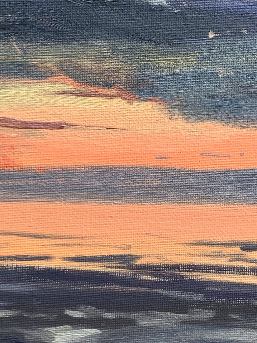 Oil painting Sunset at sea Tatyana Derdey - 9