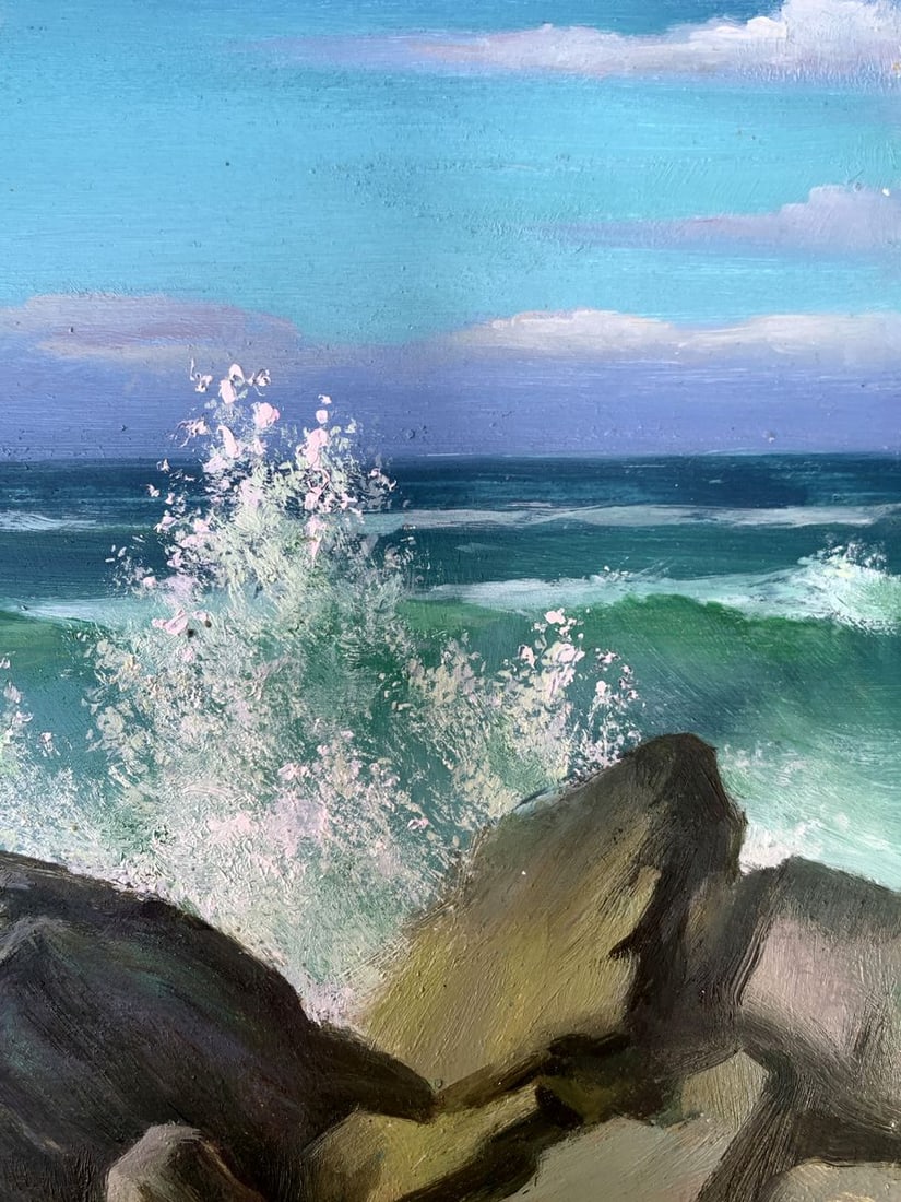 Oil painting Sea waves Mykhailo Burdylo - 11