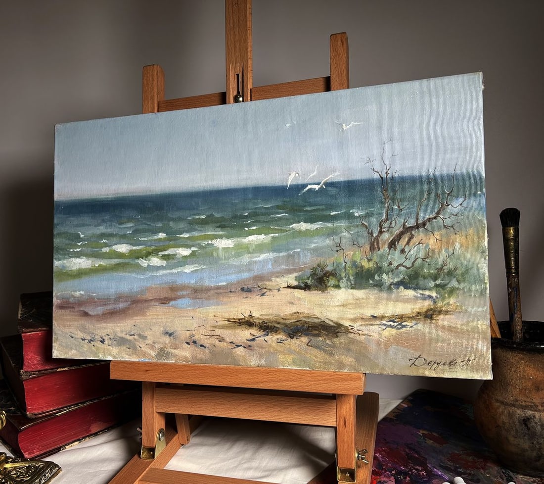 Oil painting Autumn sea breeze Tatyana Derdey - 2