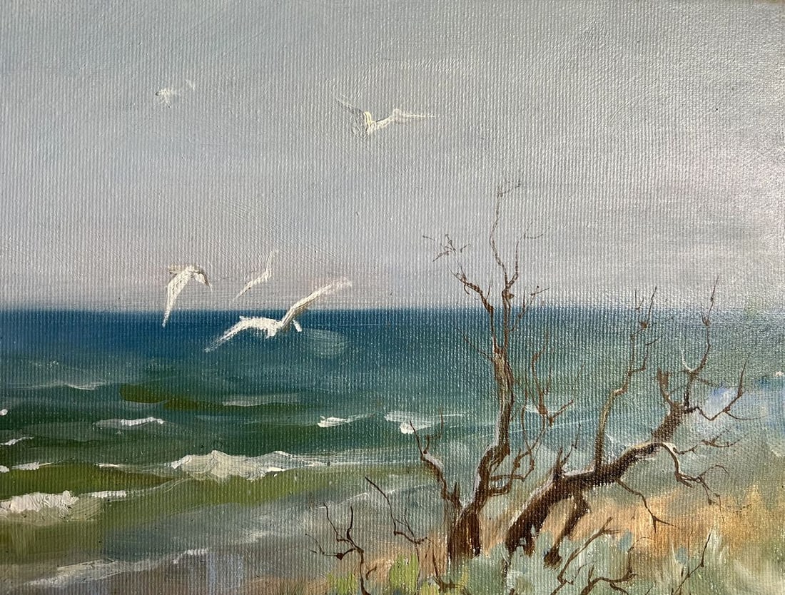 Oil painting Autumn sea breeze Tatyana Derdey - 6
