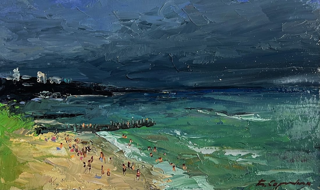 Oil painting People on the beach Boris Serdyuk - 3