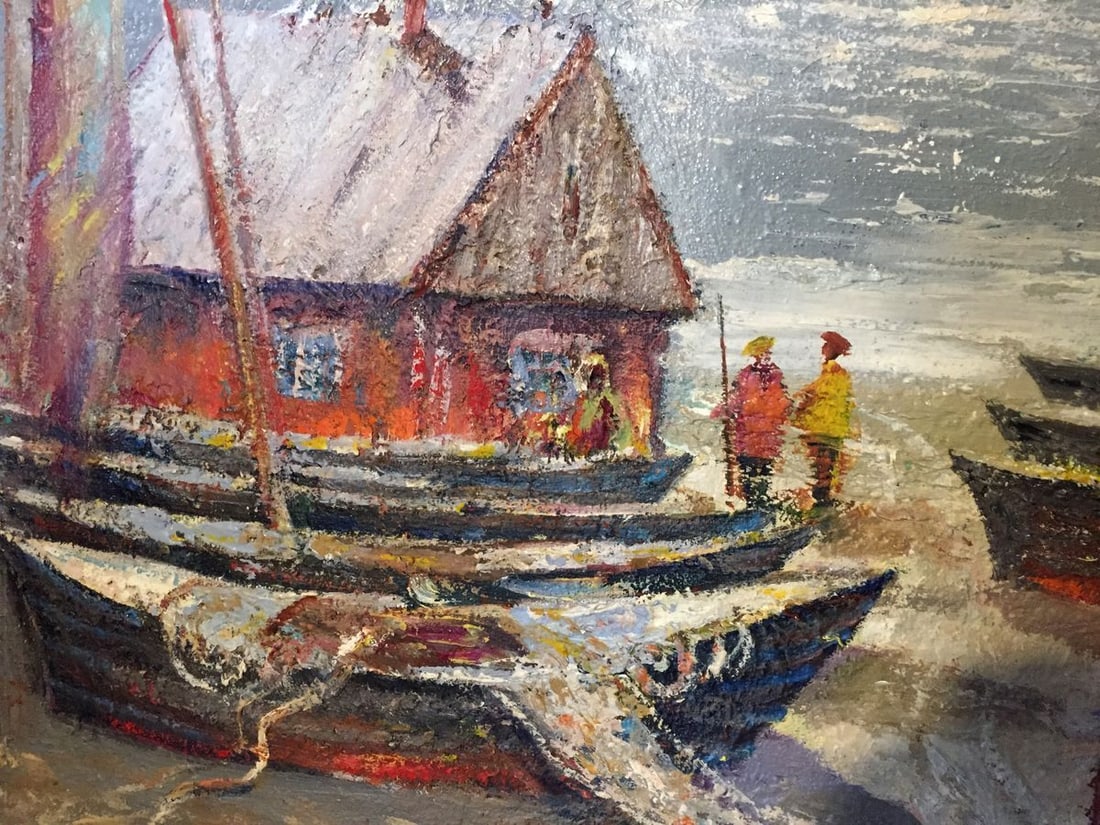 Oil painting Fishing boats Shary Anatoly Ivanovich - 3