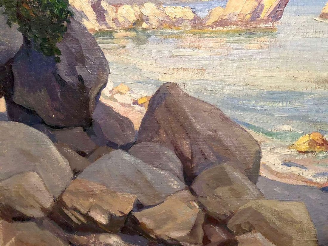 Oil painting Rocky coast - 4