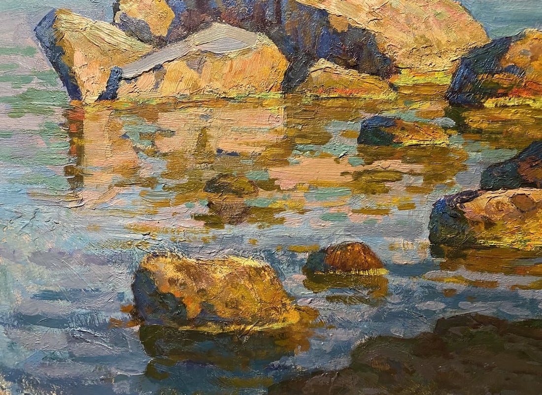 Oil painting Rocks near the seashore Grigoriy Ruban - 3