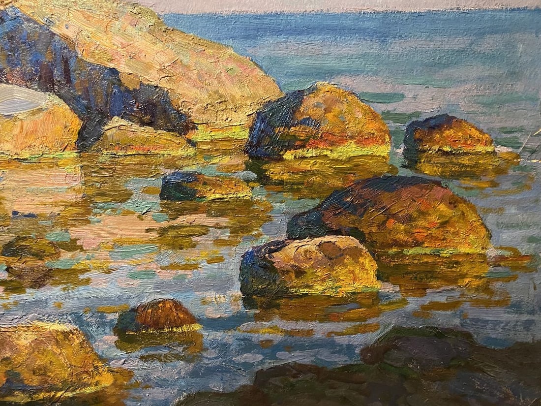 Oil painting Rocks near the seashore Grigoriy Ruban - 4