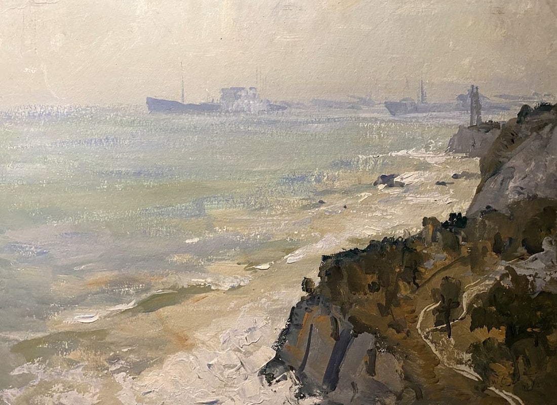 Oil painting Sea shore Petro Sulymenko: No. GS 448*** ABOUT THIS PAINTING **** TITLE: "Sea shore"* ARTISTS: Petro Sulymenko* SIZE: 50x70 cm/'19.68x27.55 inches'* MEDIUM: oil, cardboard* HAND PAINTED: Original painting from our collection* C