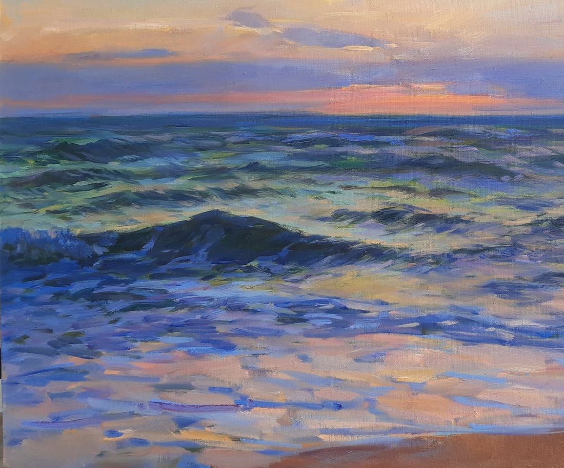 Oli painting Evening at sea Tepeta Miacheslav - 4