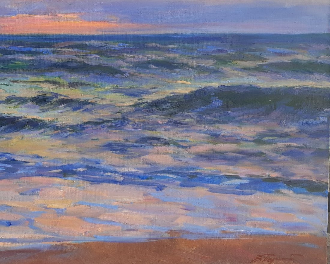 Oli painting Evening at sea Tepeta Miacheslav - 5