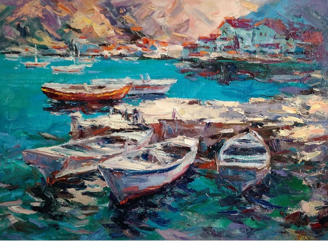 Oil painting Morning Alexander Nikolaevich Cherednichenko: No. Cher 2 *** ABOUT THIS PAINTING *** * TITLE: "Morning" * ARTISTS: Alexander Nikolaevich Cherednichenko * SIZE: 60x80cm/'23.62x31.49 inches' * MEDIUM: oil, canvas * HAND PAINTED: Original painting f