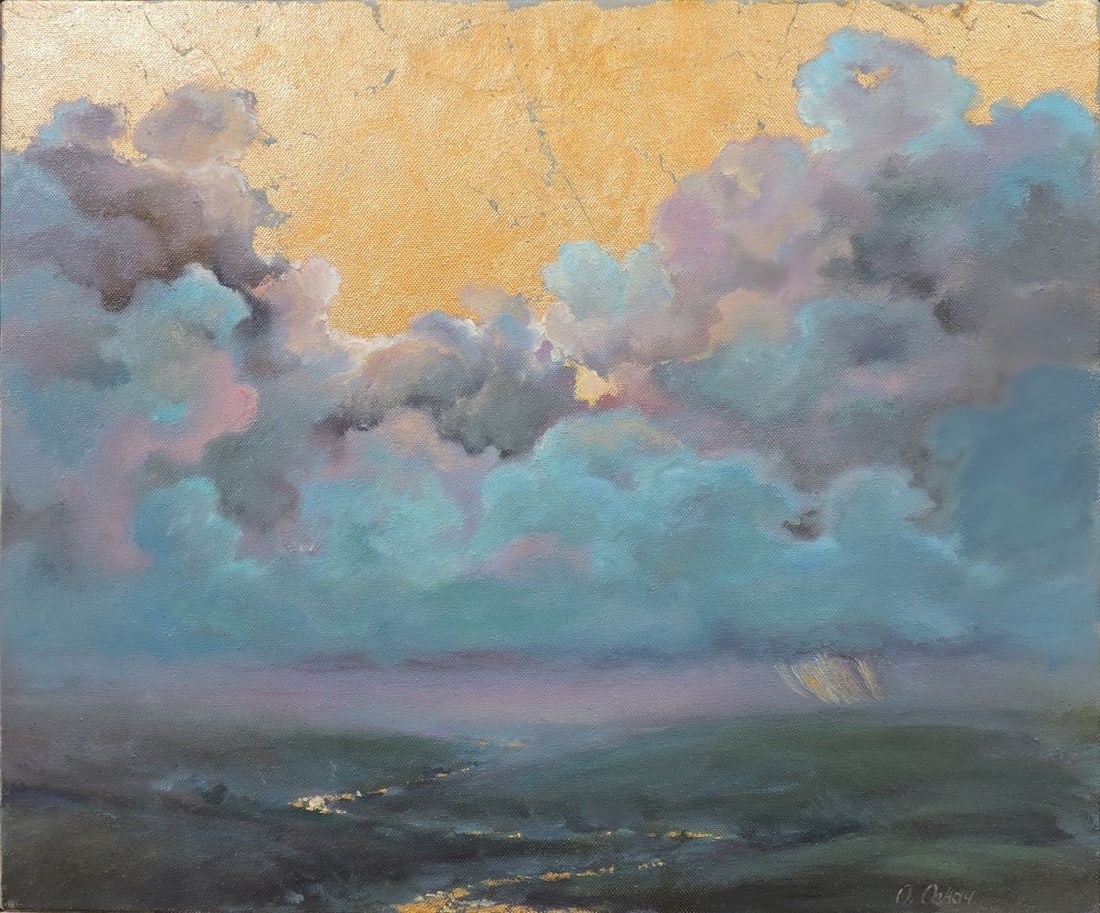 Oil painting Aquarius Era Procach Olesia: Procach 54 *** ABOUT THIS PAINTING *** * TITLE: "Aquarius Era" * ARTISTS: Procach Olesia * SIZE: 50x60 cm/'19.68x23.62 inches' * MEDIUM: oil, canvas * HAND PAINTED: Original painting from our collecti