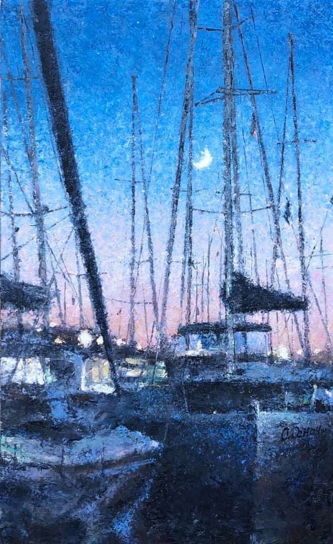 Oil painting In the cobweb mast Procach Olesia: Procach 84 *** ABOUT THIS PAINTING *** * TITLE: "In the cobweb mast" * ARTISTS: Procach Olesia * SIZE: 90x55 cm/'35.43x21.65 inches' * MEDIUM: oil, canvas * HAND PAINTED: Original painting from our co