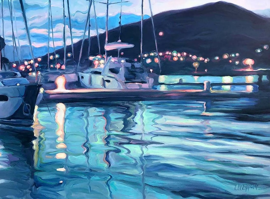 Oil painting Dawning sea Procach Olesia - 5