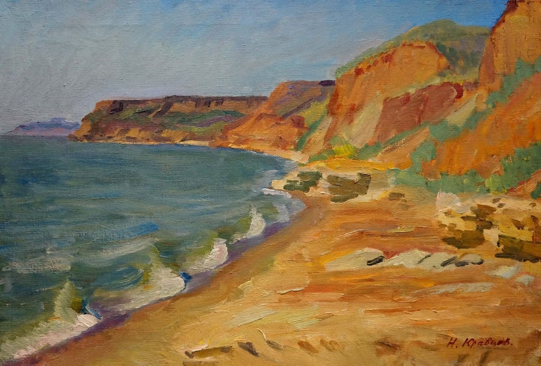 Oil painting Kravtsov Nikolay Fedorovich Shore and waves (1 of 8)