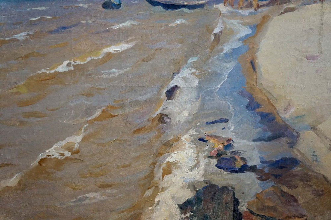 Oil painting By the shore - 6