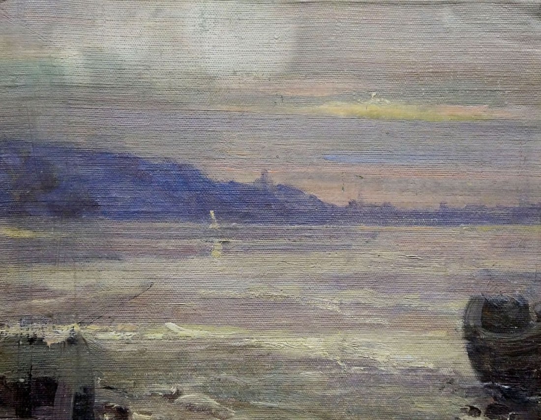 Oil painting Seascape Konovalyuk Fedor Zotikovich: No. Verns 1058 *** ABOUT THIS PAINTING *** * TITLE: "Seascape" * ARTISTS: Konovalyuk Fedor Zotikovich * SIZE: 28x36 cm/'11.02x14.17 inches' * MEDIUM: oil, canvas on cardboard * HAND PAINTED: Original 