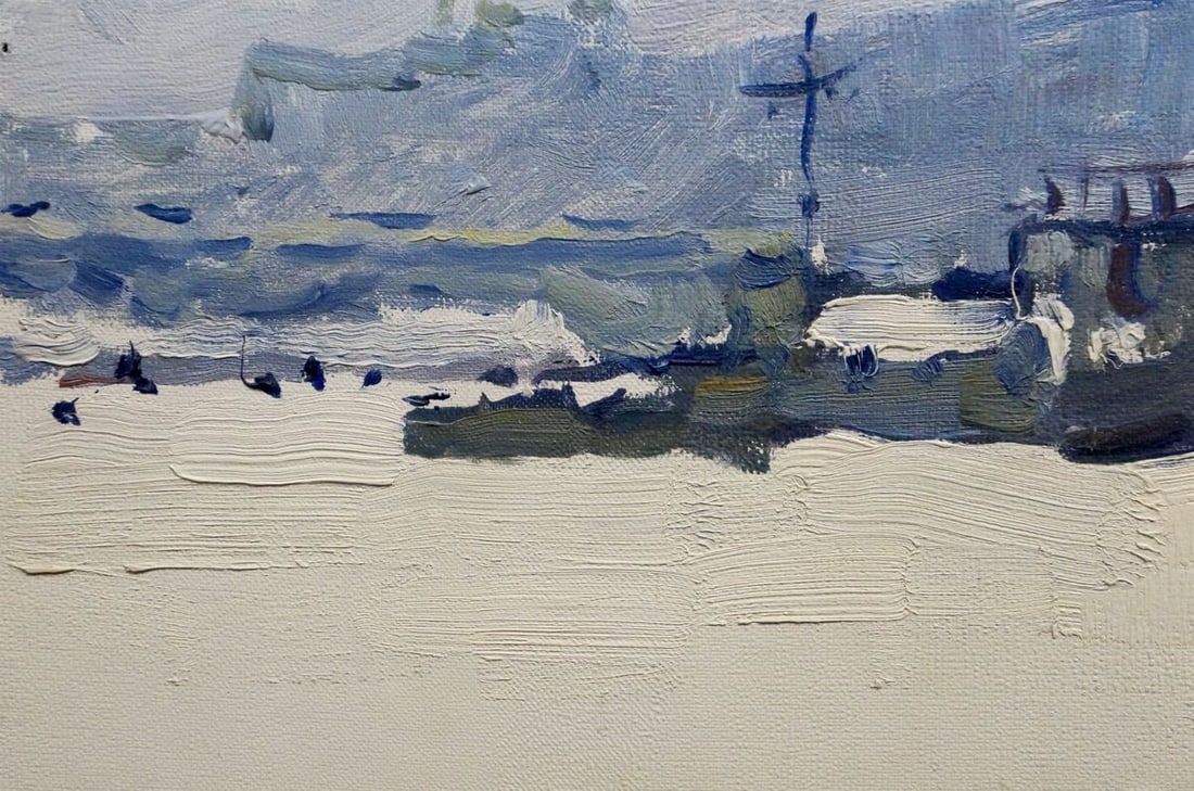 Oil painting In the port Belyak Vladimir Iosifovich - 2