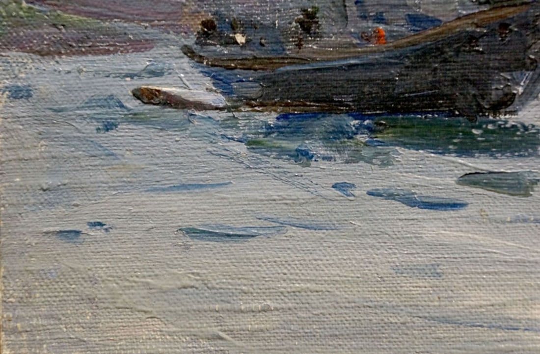 Oil painting Rest on the boat Shishko Sergei Fedorovich - 2