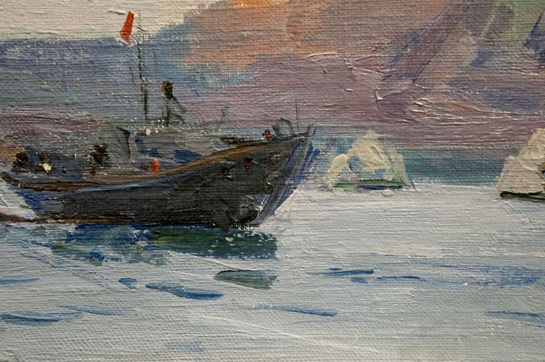 Oil painting Rest on the boat Shishko Sergei Fedorovich - 6