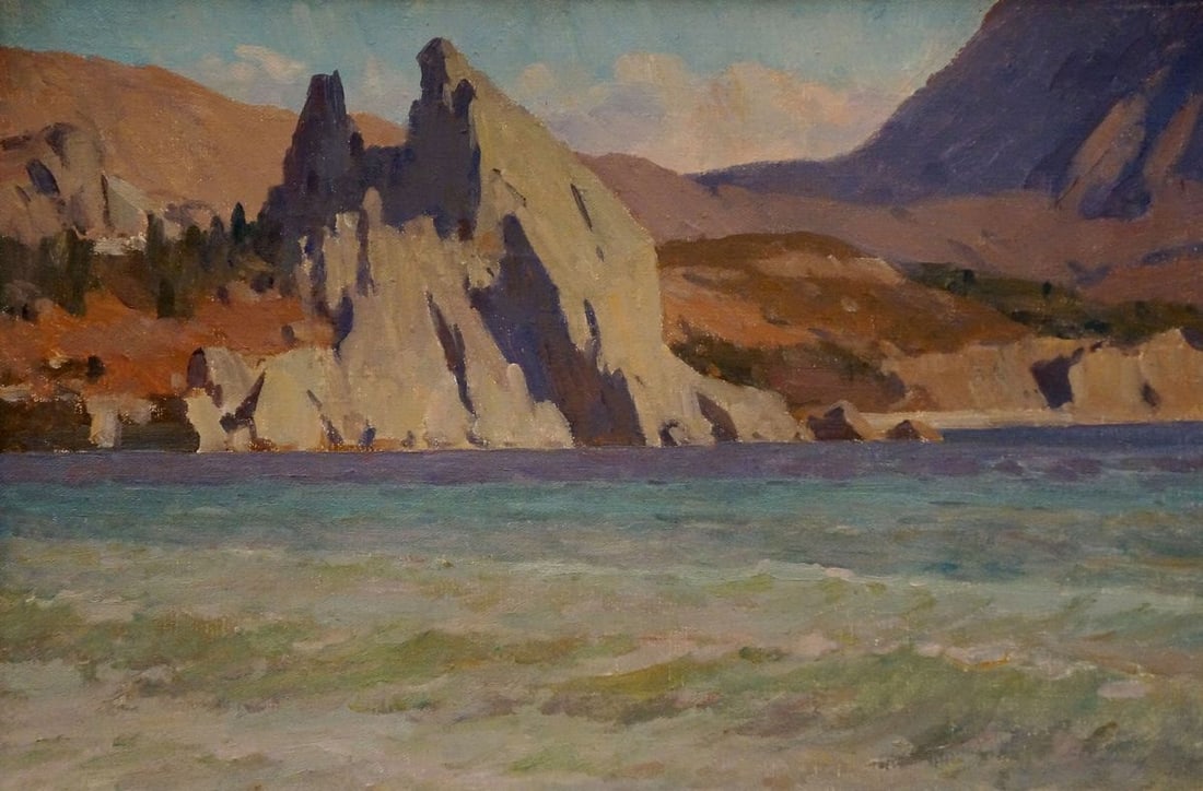 Oil painting Rocky coast Chernikov Nikolay Vladimirovich: No. Verns 1156 *** ABOUT THIS PAINTING *** * TITLE: "Rocky coast" * ARTISTS: Chernikov Nikolay Vladimirovich * SIZE: 40x60 cm/'15.74x23.62 inches' * MEDIUM: oil, canvas * HAND PAINTED: Original painti