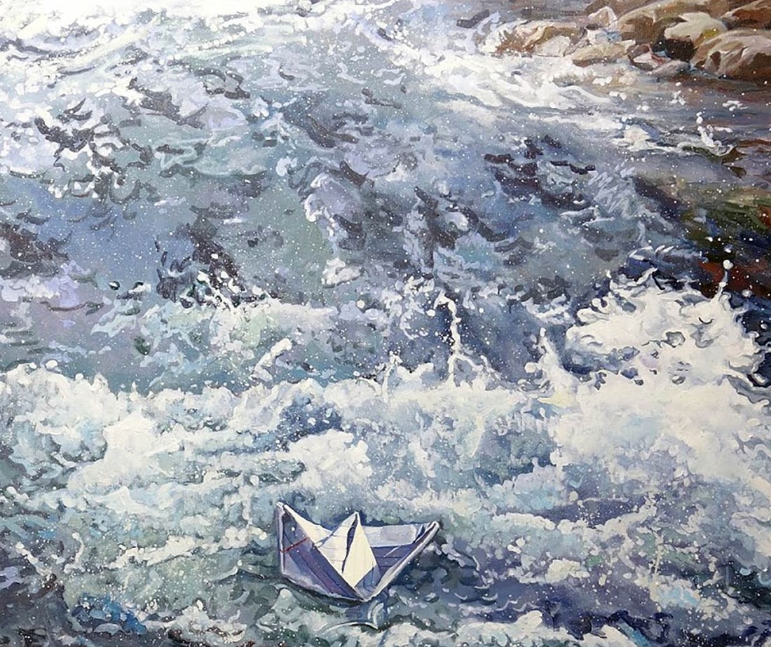 Oil painting Against the stream Varvarov Anatoly Viktorovich - 3