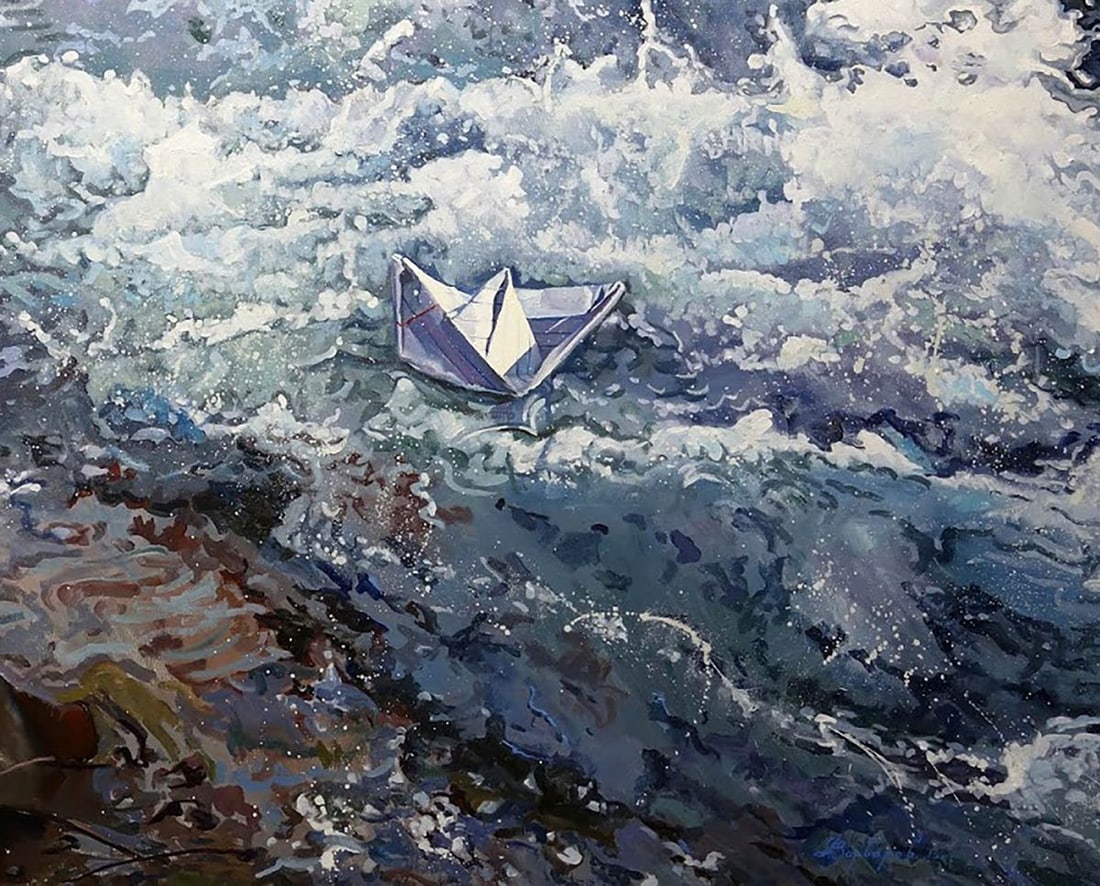 Oil painting Against the stream Varvarov Anatoly Viktorovich - 5