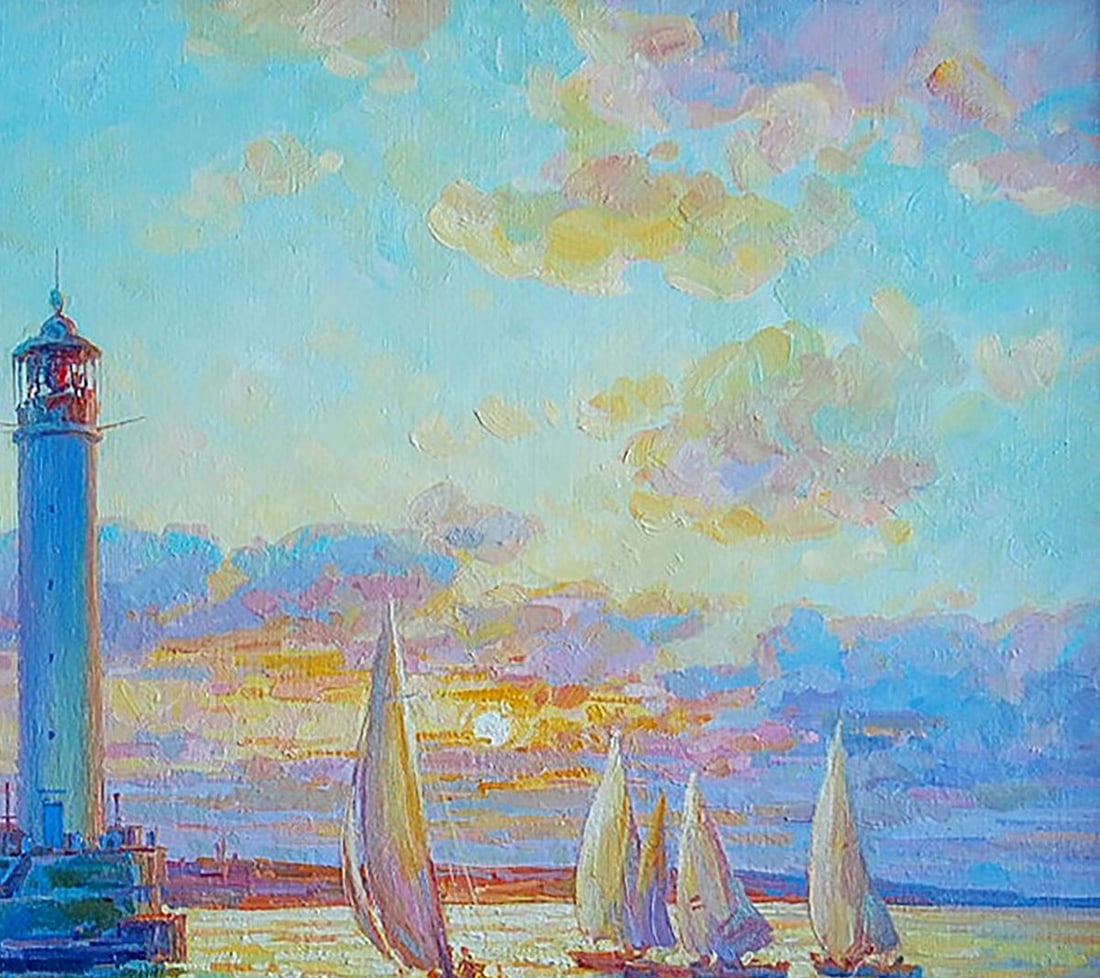 Oil painting Odessa. Vorontsovsky lighthouse Kotmin Dmitry - 3
