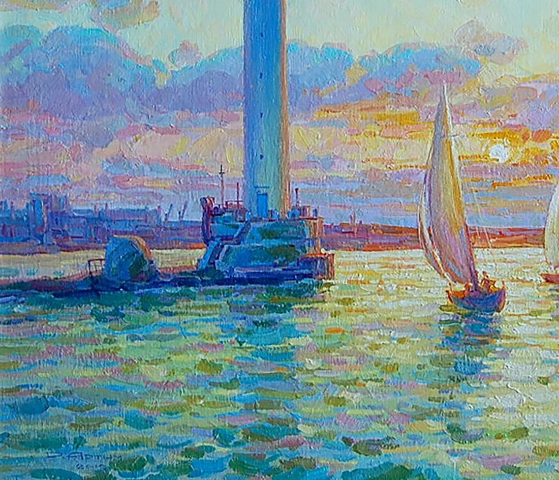 Oil painting Odessa. Vorontsovsky lighthouse Kotmin Dmitry - 4