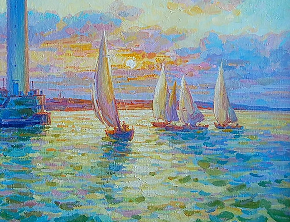Oil painting Odessa. Vorontsovsky lighthouse Kotmin Dmitry - 5