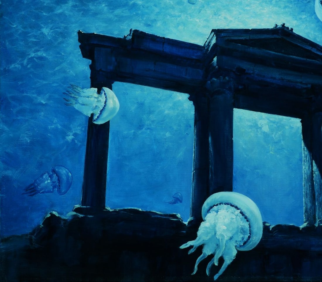 Oil painting Jellyfish Portal Oleg Kateryniuk - 3
