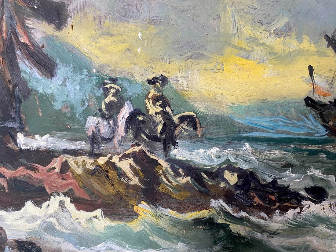 Oil painting Storm at sea Alexander Arkadievich Litvinov - 5