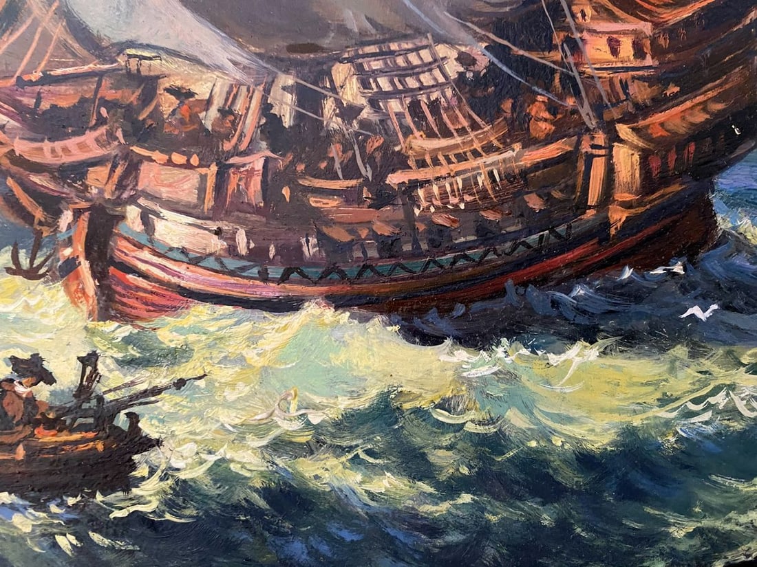 Oil painting In the storm Alexander Arkadievich Litvinov - 11