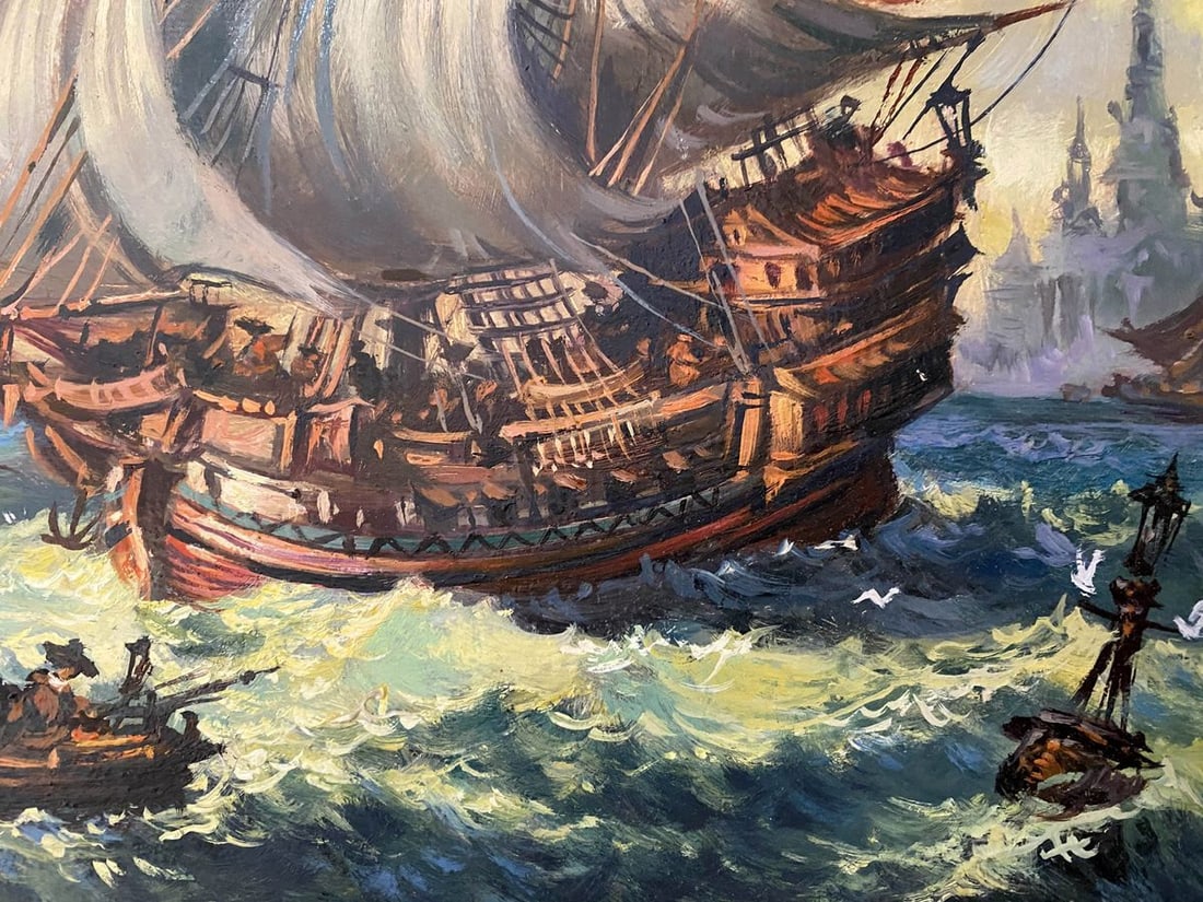 Oil painting In the storm Alexander Arkadievich Litvinov - 3